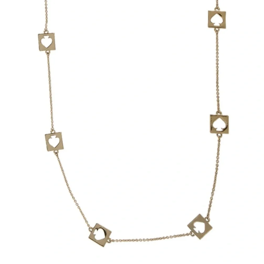 KATE SPADE • Gold Hole Punch Rosary Necklace - Picture 3 of 5